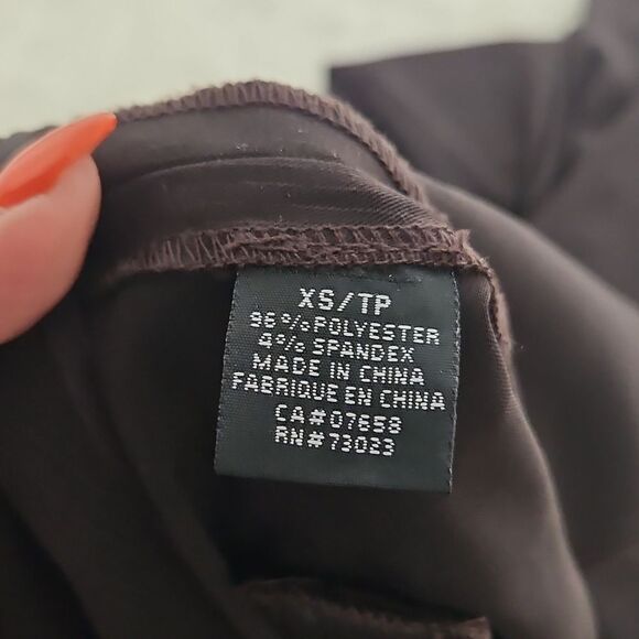 Seductions Ladies Pinstripes Wide Leg Pants XS Brown - Picture 6 of 16